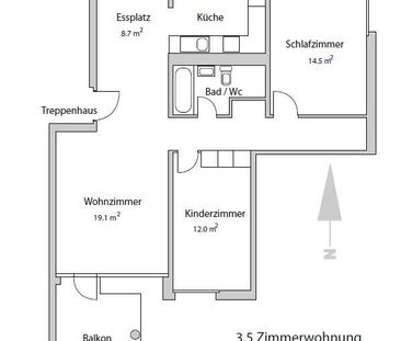 Appartement de 3,5 pièces dans un cadre magnifique - Photo 3