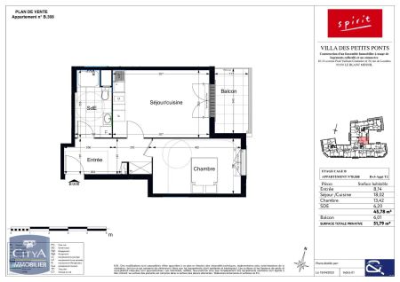 Appartement à louer 2 pièces 51m² - Photo 5