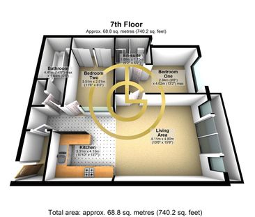 2 bedroom apartment to rent Castle Exchange, 41 Broad Street, Notti... - Photo 6