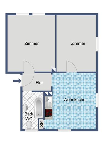 Gemütliche Wohnung perfekt für Singles und Paare! - Foto 4