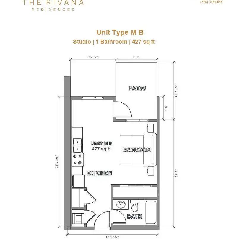 The Rivana — Studio / 1-Bathroom - Photo 2