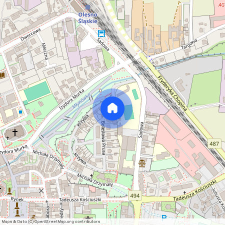 ul. Bolesława Prusa, Olesno, Olesno, oleski, opolskie