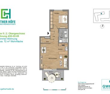 47125/106 Stilvolle 2-Zimmer-Wohnung im Neubau in Düsseldorf-Rath - Foto 3