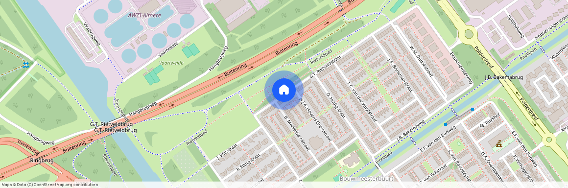 Bouwmeesterbuurt Noord, 1333 LG, G.T. Rietveldstraat, Almere