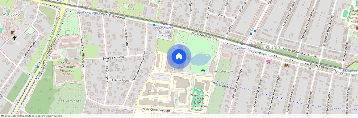 ul. Karola Olszewskiego, Biskupin, Śródmieście, Wrocław, dolnośląskie