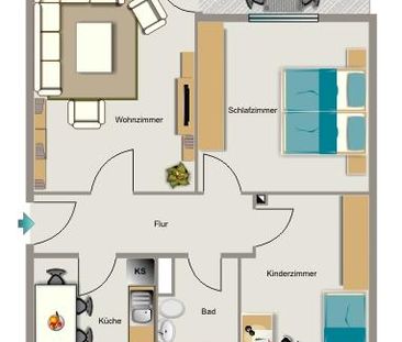 Demnächst frei! 3-Zimmer-Wohnung in Oer-Erkenschwick Groß-Erkenschwick - Photo 1