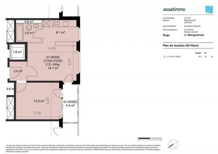 Moderne 2-Zimmer-Wohnung, ruhig und mit Aussicht - Foto 2