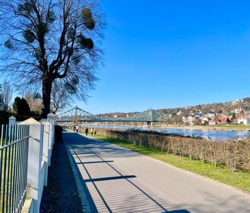 Gemütliche 1-Zimmer-Wohnung direkt an der Elbe ! + Einbauküche - Foto 1