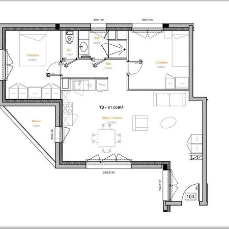 Location Appartement 3 pièces 61m² ROUEN 76000 - Photo 4