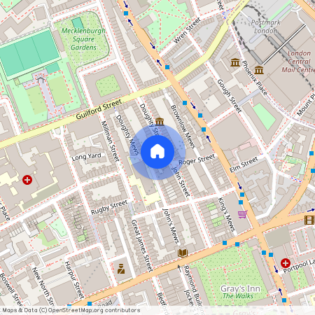 Doughty Street, Bloomsbury, London, WC1N 2PH