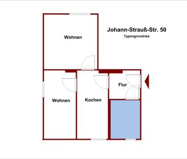 Im Stadtteil Görden: 2-Zimmer-Wohnung mit Badewanne - Photo 3