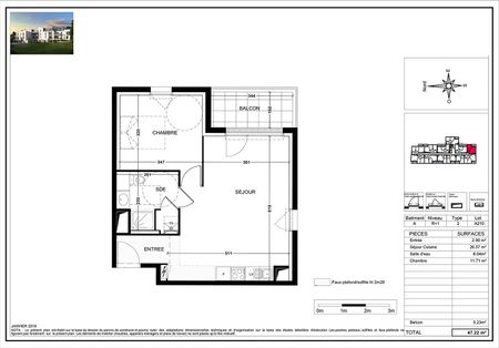 Location Appartement 2 pièces 47m² TOURS 37100 - Photo 5