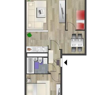 Tolle 3-Raum-Wohnung mit Balkon in sanierter Wohnanlage - Foto 4