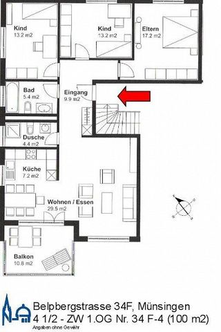 Lichtdurchflutete Wohnung à ca. 100m2 - Foto 2
