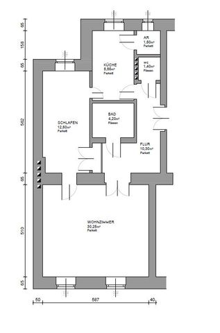 Provisionsfrei – Wunderschöne Altbauwohnung mit zwei Zimmer und einer extra Küche in absoluter Bestlage in St. Leonhard - Photo 4