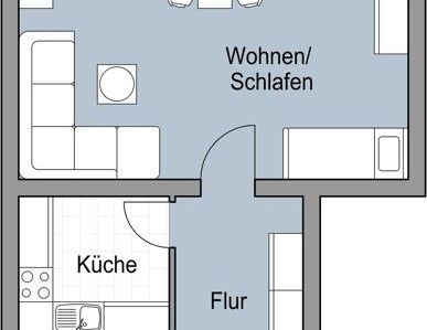 Rundum wohlfühlen: gemütliche 1-Zimmer-Wohnung mit Terrasse - Foto 1
