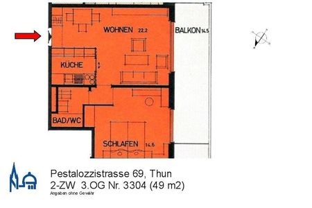Zentrale 2- Zimmerwohnung - Foto 5