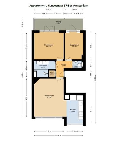 Hunzestraat 67-3, Scheldebuurt-Oost, 1079VV, Amsterdam - Photo 2