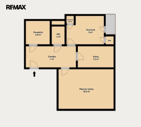 Pronájem bytu 2+1 v osobním vlastnictví 49 m², Brno - Fotografie 1