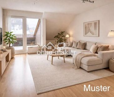 Helle Dachgeschosswohnung mit Süd-Loggia in gepflegtem 3-Familienhaus - Photo 1