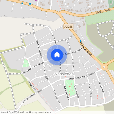 Stret Kosti Veur Woles, Nansledan, Newquay, Cornwall