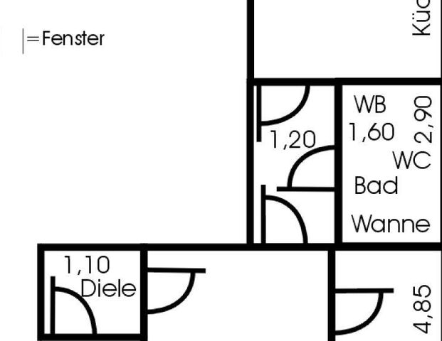 gemütliche 44 qm 2 Zimmer Wohnung zentral gelegen - Photo 1