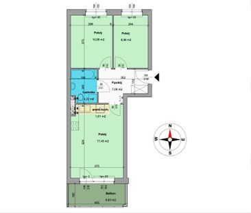 3 pokoje, Agatowa, loggia, klimatyzacja 50.43 m² - Фото 5