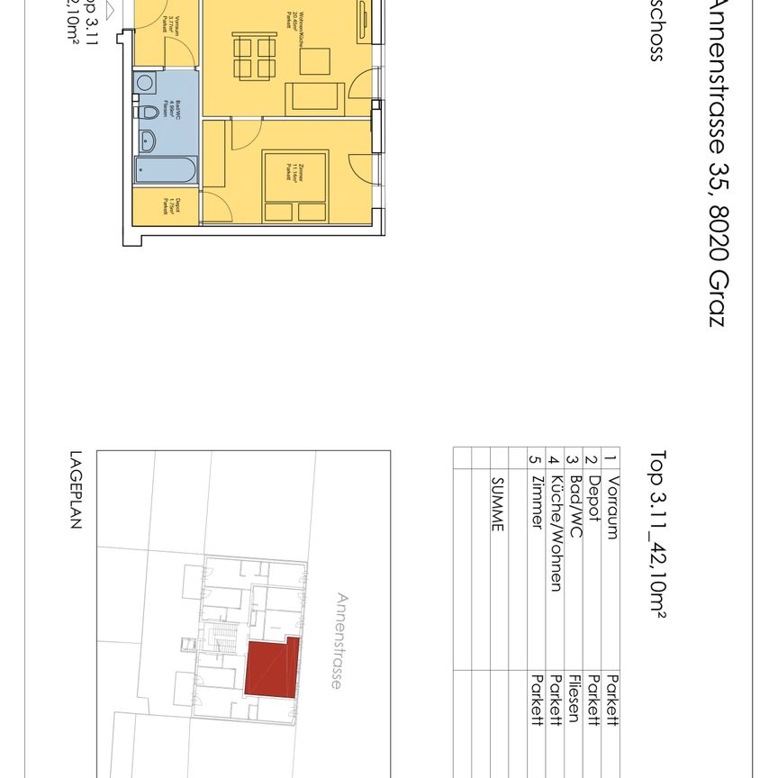 Annenstraße 35/11 - geförderte 2 Zimmerwohnung in zentraler Lage - Foto 2