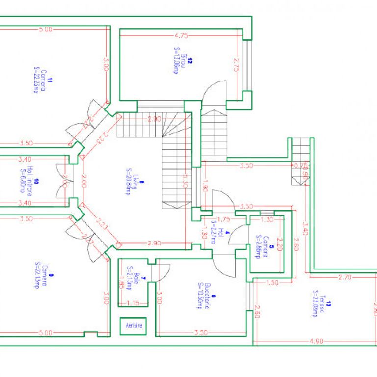 Vilă de închiriat, 185.56 mp, zona Central - Fotografie 1