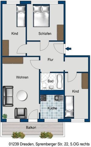 4-Zimmerwohnung in oberster Etage mit Balkon und Aufzug! - Photo 2