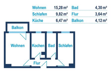 2-Raum-Wohnung mit EBK, Balkon & Tageslichtbad im Wasserturmgebiet - Photo 5