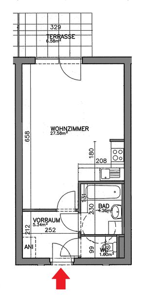 Zentrale 1-Zimmer-Wohnung im Erdgeschoss mit Terrasse - Photo 2