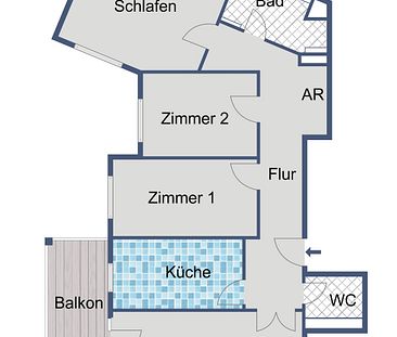 Schöne Familienwohnung mit Gäste-WC und Balkon - Foto 1