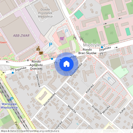 ul. Żegańska, Międzylesie, Wawer, Warszawa, mazowieckie