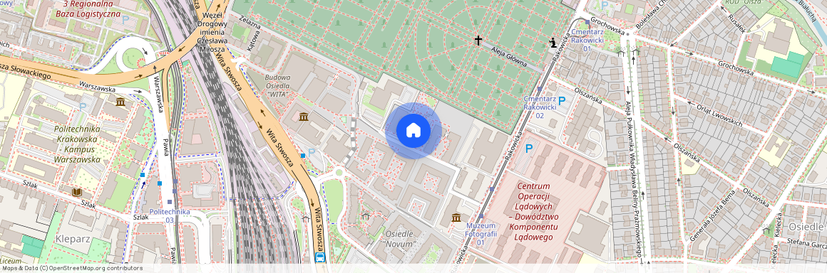 ul. Rakowicka, Przedmieście Warszawskie, Stare Miasto, Kraków, małopolskie