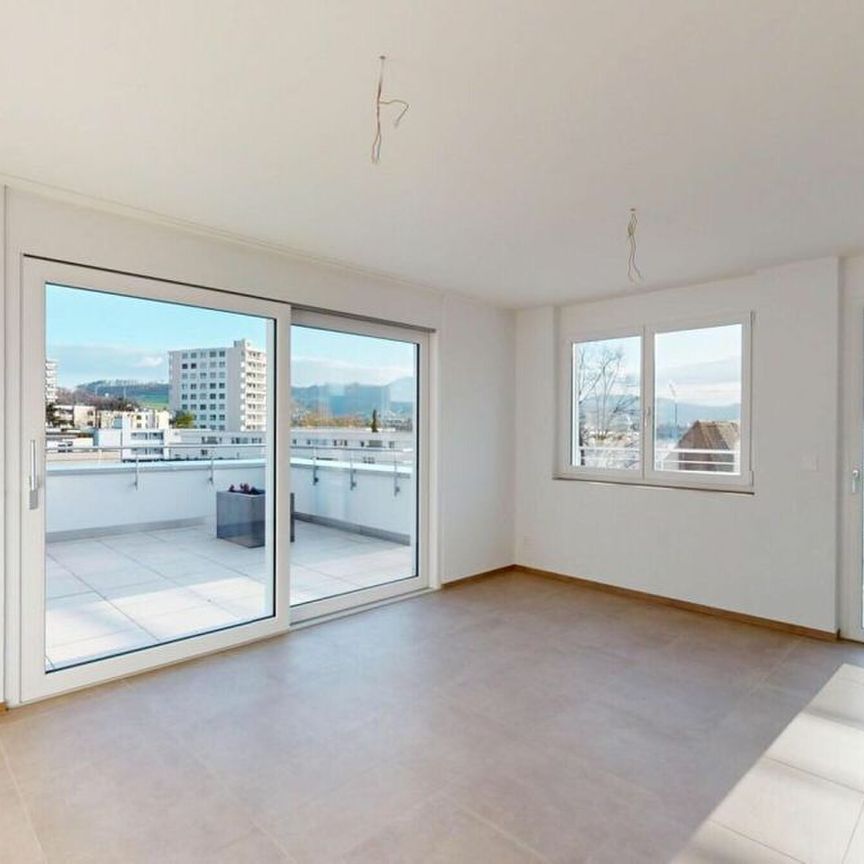 Exklusive 3.5-Zimmer-Attikawohnung im Erstbezug mit 98 m² Sonnenterrasse - Foto 1