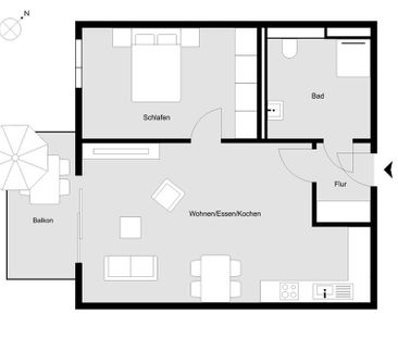 Unterschleißheim - Hell. Modern. Exklusiv. - Sonniger Balkon zum Ge... - Photo 1