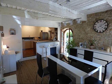 LUBERON - ROBION: Au coeur du vieux village, dans le Parc Naturel du Luberon, charmante maison ancienne en pierre avec terrasse en extérieur de plain pied - Photo 5