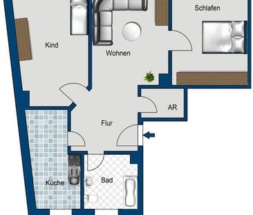 Frisch sanierte 3 Raum Wohnung zu vermieten - Photo 1