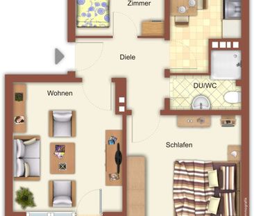 3-Zimmer-Wohnung in Mönchengladbach Hardt - Foto 1