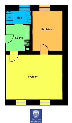 RoÃwein! Individuelle 2-Zimmerwohnung ... Tageslichtbad ... Laminatboden! - Foto 3