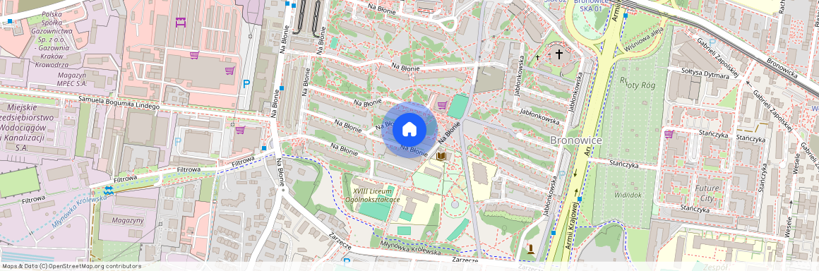 ul. Na Błonie, Bronowice, Bronowice, Kraków, małopolskie