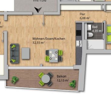 Exklusive Wohnung im Zentrum von Grenzach - 3 Zimmer-Wohnung (2. OG 0.7) - Foto 2