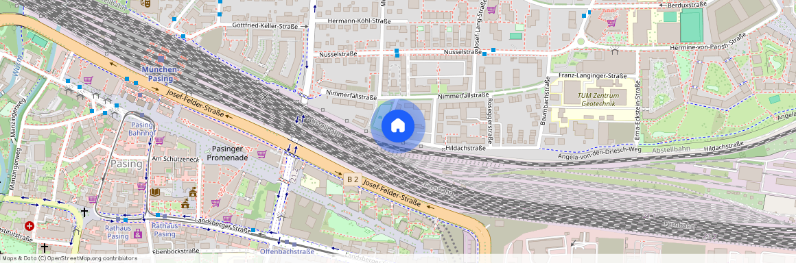 Hildachstraße, 81245 München Pasing ca. 8, 3 km west of Munich-center