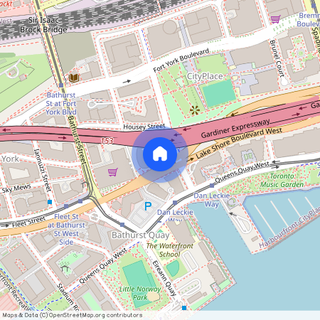 422 Lake Shore Boulevard Unit# M Bed, Toronto