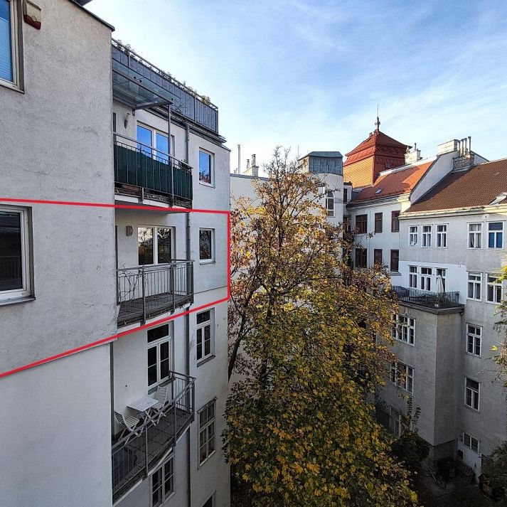 Wunderschöne ruhige Wohnung im 4.OG mit Balkon, Innenhoflage, nahe altes AKH, mit Garagenoption - Photo 1