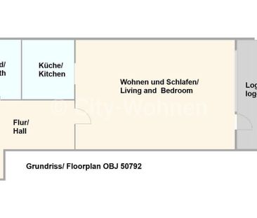 Großzügige, möblierte 1-Zimmer-Wohnung mit Südwest-Balkon im belieb... - Photo 1