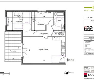 Appartement à louer 3 pièces 67.9m² - Photo 2