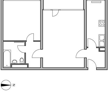 Demnächst frei! 2-Zimmer-Wohnung in Ratingen West - Photo 1