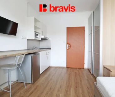 Pronájem bytu 1+kk, Popůvky u Brna, zařízený, sdílená WIFI v ceně - Fotografie 1